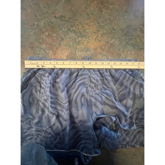 Mens 5" Velocity Run Shorts Ripple Grey Lava Moisture Wicking & 4-Way Stretch - Picture 3 of 8